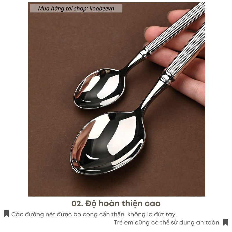 Bộ Dụng Cụ Bàn Ăn Dao Thìa Muỗng Dĩa Inox 304 Fortessa Doria Cao Cấp, Sang Trọng | 030