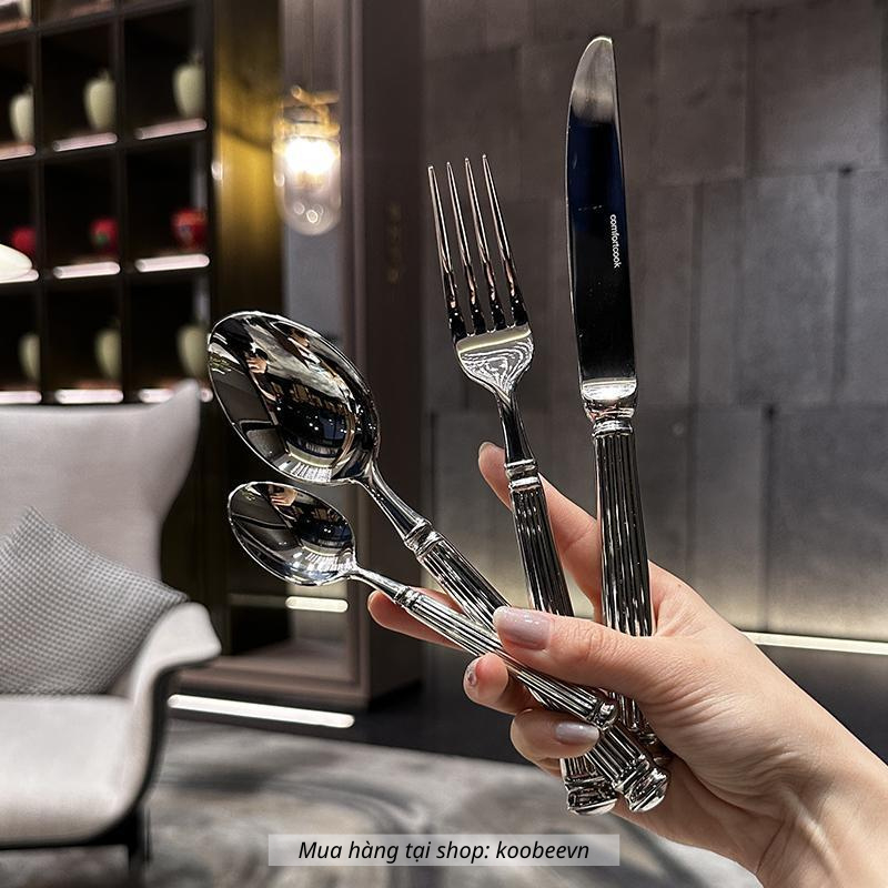 Bộ Dụng Cụ Bàn Ăn Dao Thìa Muỗng Dĩa Inox 304 Fortessa Doria Cao Cấp, Sang Trọng | 030