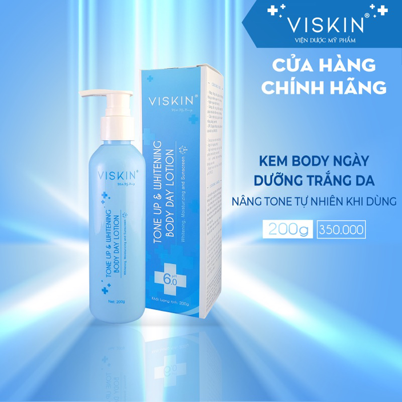 Ảnh Sữa dưỡng thể nâng tông da ban ngày VISKIN - 200g [CHÍNH HÃNG] 1
