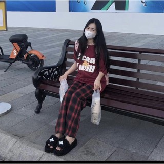 Quần kẻ caro ống rộng cạp chun lưng cao nhiều màu quần kẻ sọc nữ caro nữ dáng suông chất dạ kẻ hottrend MNP
