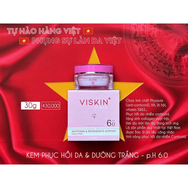 Ảnh Kem dưỡng trắng hỗ trợ phục hồi da VISKIN - 30g [CHÍNH HÃNG] 3