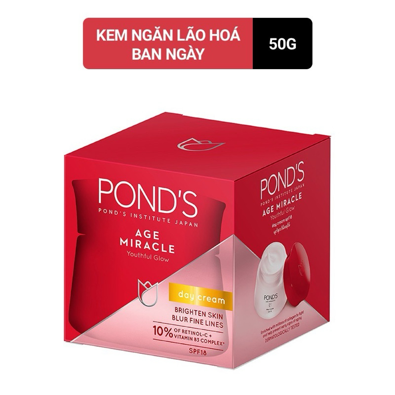 Kem dưỡng da Ponds Age Miracle Ngăn ngừa lão hóa Ngày 50g + Đêm 50g
