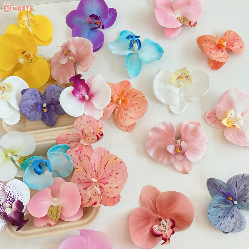 Kẹp Tóc Hoa Lan Hồ Điệp Lily Hoa Hồng Phụ Kiện Trang Trí Tóc Mùa Hè Đi Biển Thời Trang Điệu Đà Nữ Tính