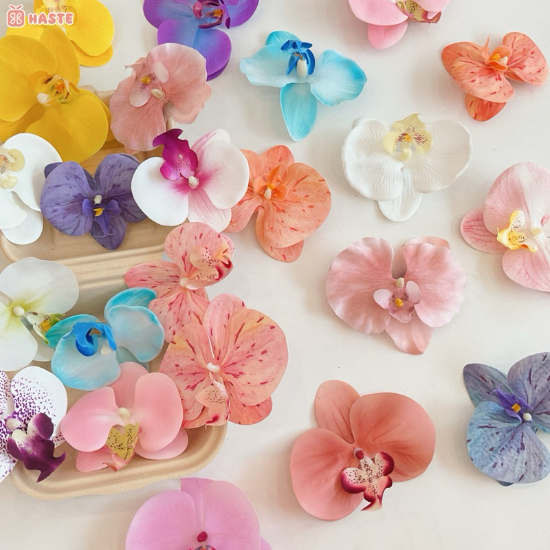 Kẹp Tóc Hoa Lan Hồ Điệp Lily Hoa Hồng Phụ Kiện Trang Trí Tóc Mùa Hè Đi Biển Thời Trang Điệu Đà Nữ Tính
