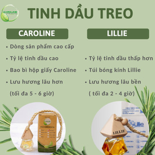 Chai treo tinh dầu thiên nhiên LILLIE 10ml - Đa dạng mùi hương khử mùi hiệu quả, dễ chịu