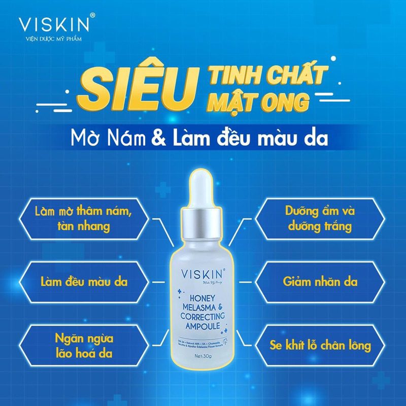 Ảnh Siêu tinh chất làm mờ nám và đều màu da VISKIN - 30g [CHÍNH HÃNG] 2