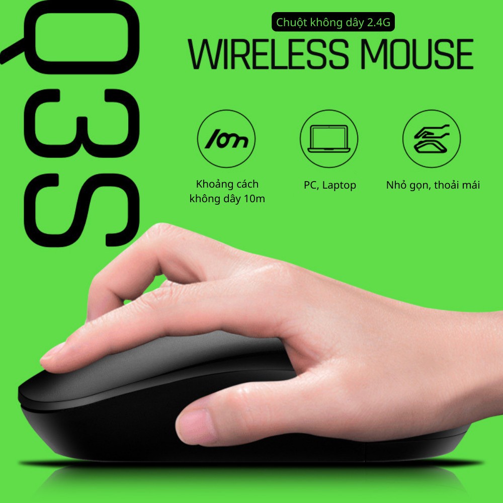 Chuột không dây chính hãng DEIOG Q3S wireless 2.4ghz  thiết kế nhỏ gọn DPI 1600 cực êm nhỏ gọn