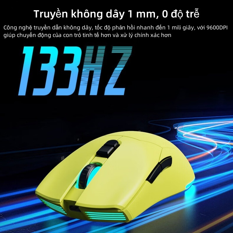 Chuột Game Acer OMW 210 Ba Chế Độ Có Dây/Bluetooth/2.4G Hiệu ứng ánh sáng  RGB