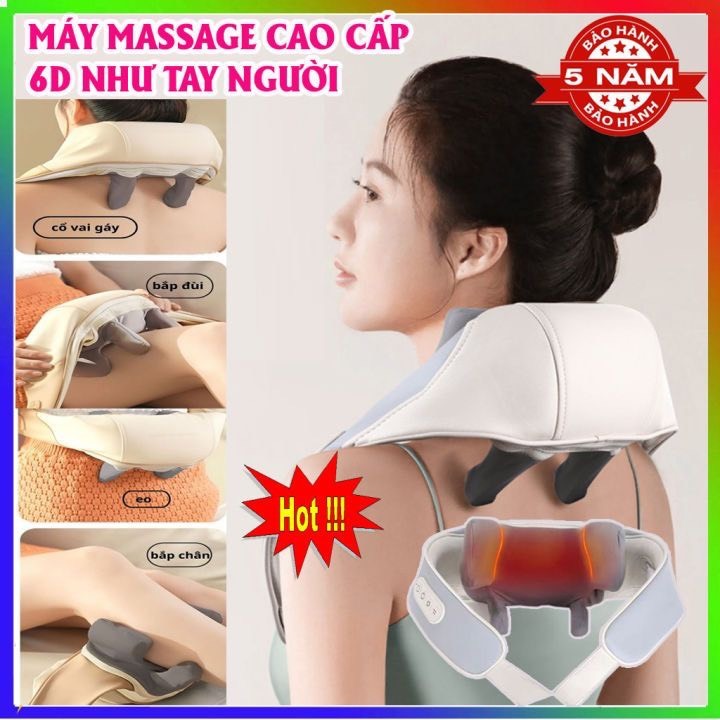 Máy massage cổ vai gáy 6D trị liệu , Massage trị liệu cải thiện sức khoẻ thư giãn TOÀN BỘ CƠ THỂ