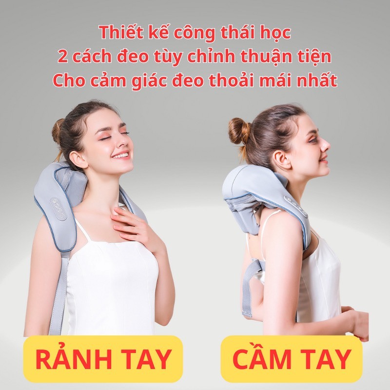 Máy massage cổ vai gáy 6D trị liệu , Massage trị liệu cải thiện sức khoẻ thư giãn TOÀN BỘ CƠ THỂ