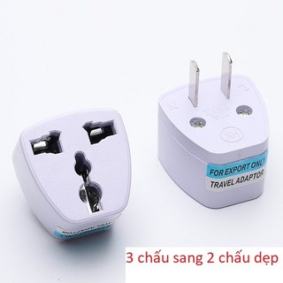Phích cắm chuyển đổi từ 3 chấu sang 2 chấu chân dẹp