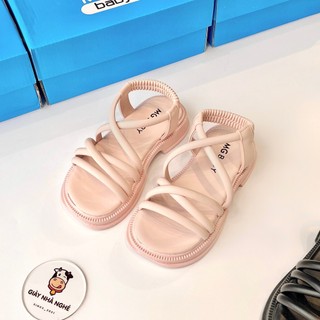 Dép Sandal Chiến Binh MG Baby Đan Chéo Quai Chun Co Giãn Da PU Mềm Mại Phong Cách Hàn Quốc (SD38)