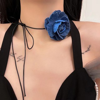 [🔥XƯỞNG SALE SẬP SÀN🔥] Vòng Cổ Choker Hoa Trà Vải Dây Dài Siêu Xinh K07