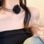 Vòng Cổ Choker Hoa Trà Vải Dây Dài Siêu Xinh K07