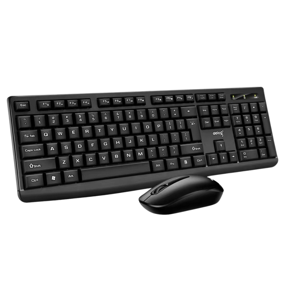 Combo Bàn Phím Chuột Không Dây DEIOG V31 Wireless 2,4GHZ Làm Việc Văn Phòng Chơi Game Full 104 Key