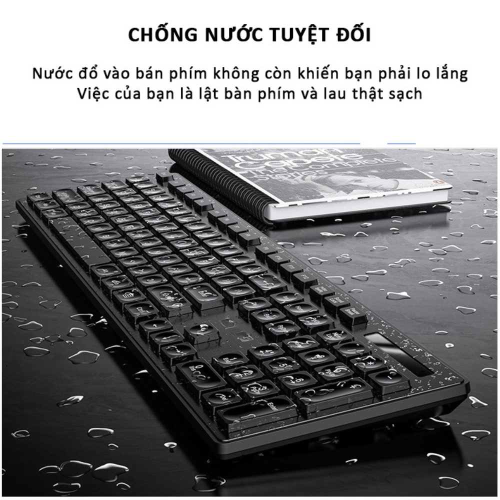 Combo Bàn Phím Chuột Không Dây DEIOG V31 Wireless 2,4GHZ Làm Việc Văn Phòng Chơi Game Full 104 Key