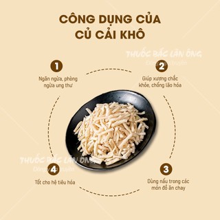 Củ cải khô 100g (Hàng loại 1, thơm, giòn, ngọt) - Thuốc bắc lãn ông