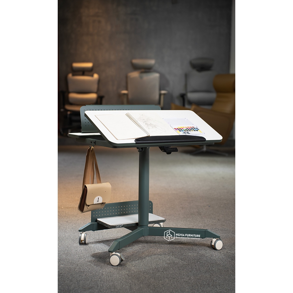 Ảnh Bàn di động TABLE LAPTOP 03 Nghia furniture - Nâng hạ 690mm - 1050mm, Di chuyển tiện lợi, Phù hợp nhà có không gian nhỏ 1