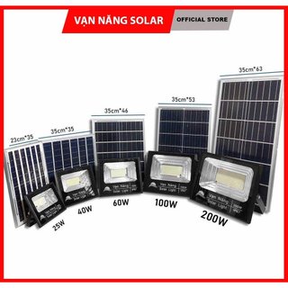 Đèn pha năng lượng mặt trời Vạn Năng Solar 25W, 40W, 60W, 100W, 200W, 300w, 500W