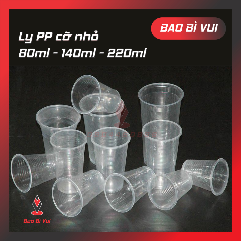 [ Sỉ 2000 cái] Ly cỡ nhỏ dùng 1 lần - ly nhựa tiện lợi - BAO BÌ VUI