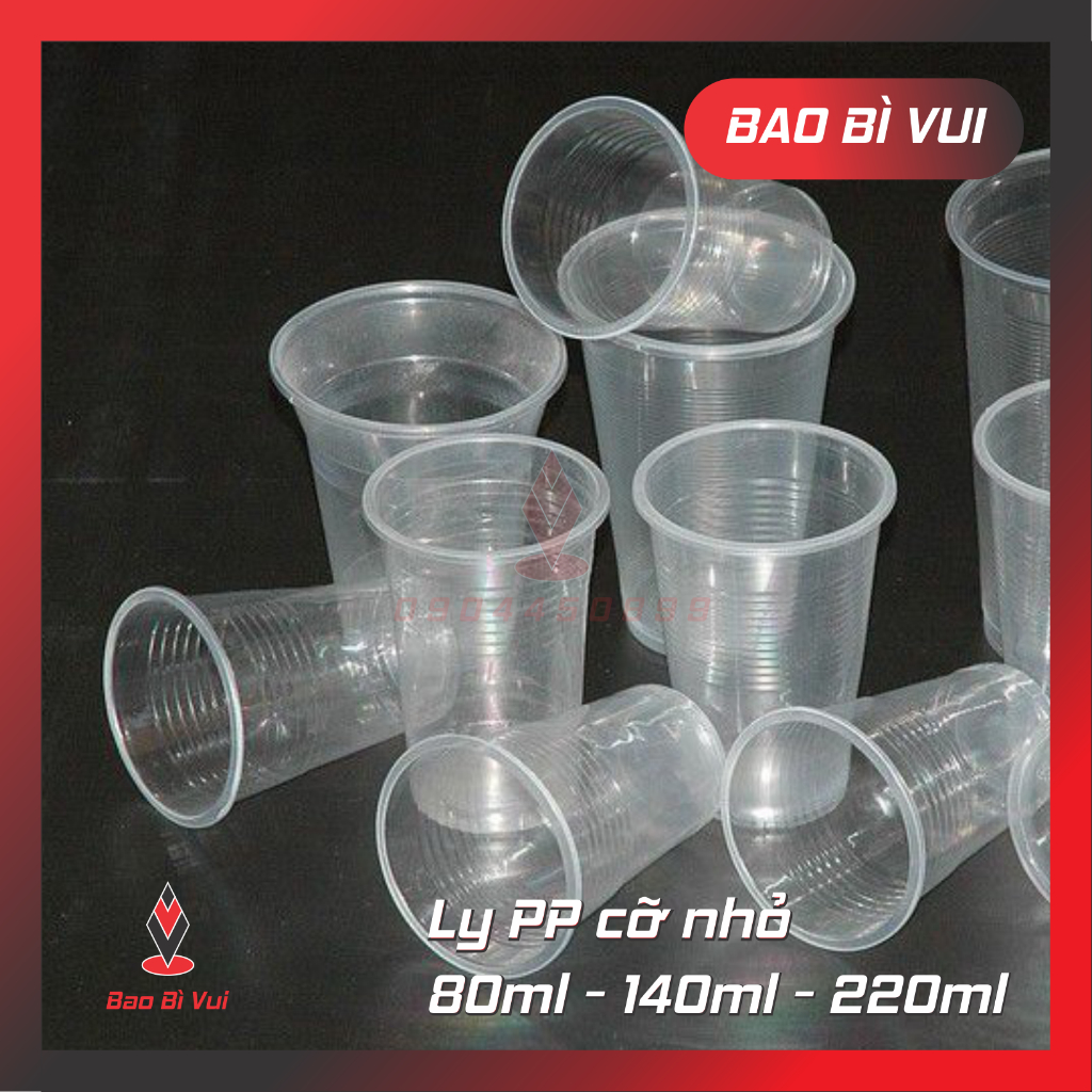 [ Sỉ 2000 cái] Ly cỡ nhỏ dùng 1 lần - ly nhựa tiện lợi - BAO BÌ VUI