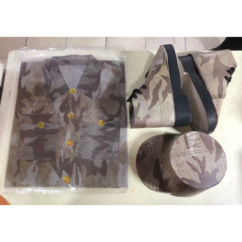 Bộ Rằn Ri ,bộ đội cho Nam (quần áo rằn ri, mũ, giày) Vàng Mã | Shopee ...