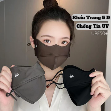Khẩu trang chống 99% tia UV, khẩu trang Cotton Dày Mịn hai lớp chống nắng UPF 50+ KT4 LILIRIA