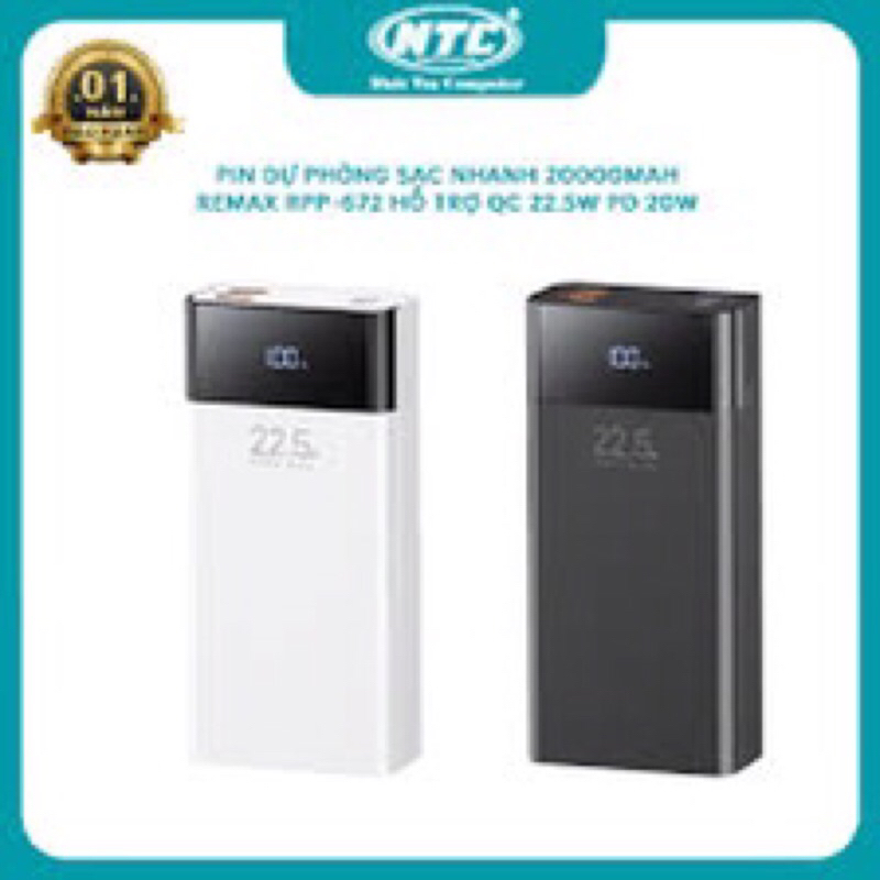 Pin dự phòng sạc nhanh Remax RPP-672 dung lượng 20000mAh bền và an toàn ...
