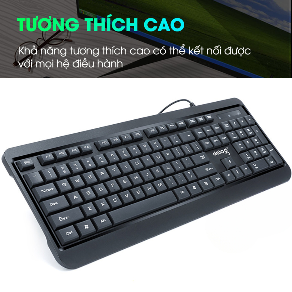 Bàn phím vi tính DEIOG DY-807S 1000DPI chống mài mòn siêu bền dành cho game thủ , làm việc