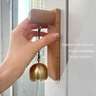 Chuông cửa báo khách chuông đồng gỗ vintage  decor trang trí nhà cửa
