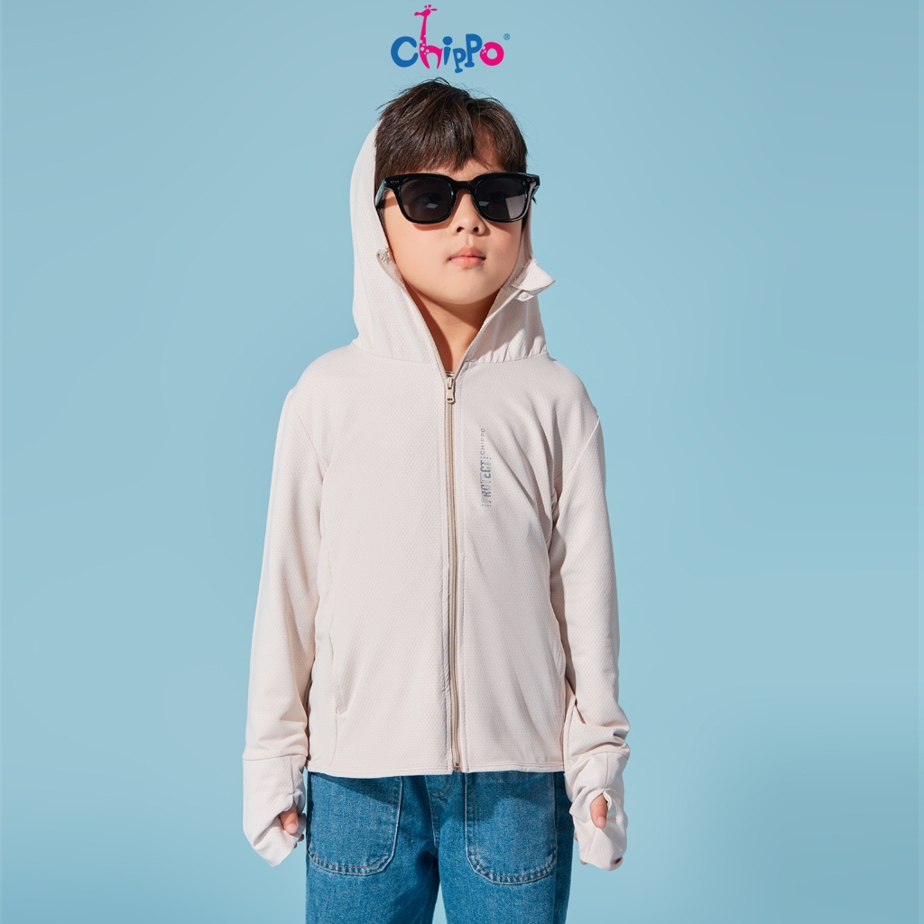Ảnh Áo khoác chống nắng trẻ em Chippo mềm thoáng khí mũ liền khóa kéo túi 2 bên cho bé từ 2 đến 11 Tuổi 2