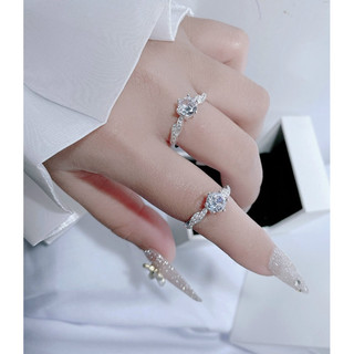 Nhẫn nữ bạcLopa , dáng nhẫn vắt khấc đính đá lấp lánh tinh tế bạc Lopa