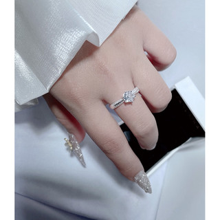 Nhẫn SK07 đính đá sang trọng thanh lịch Bạc Lopa