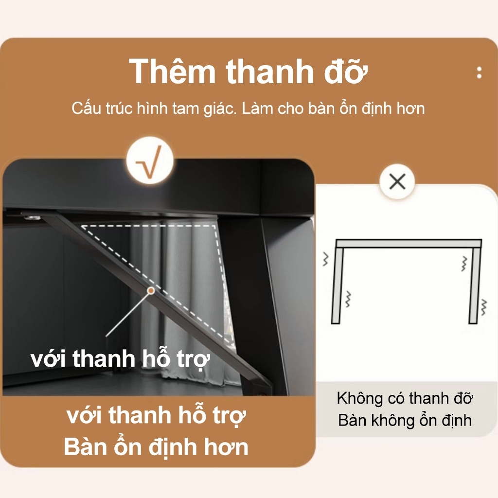 SUNNY Bàn làm việc Bàn học chữ L   Mặt Gỗ Rộng Rãi  - đặt 2 góc trái phải 140x100x75cm