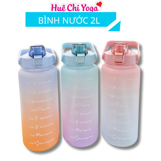 Bình Nước,Bình Đựng Nước Kute Có Vạch Báo Giờ Uống , Bình Đựng Nước thể thao, bình nước 2l