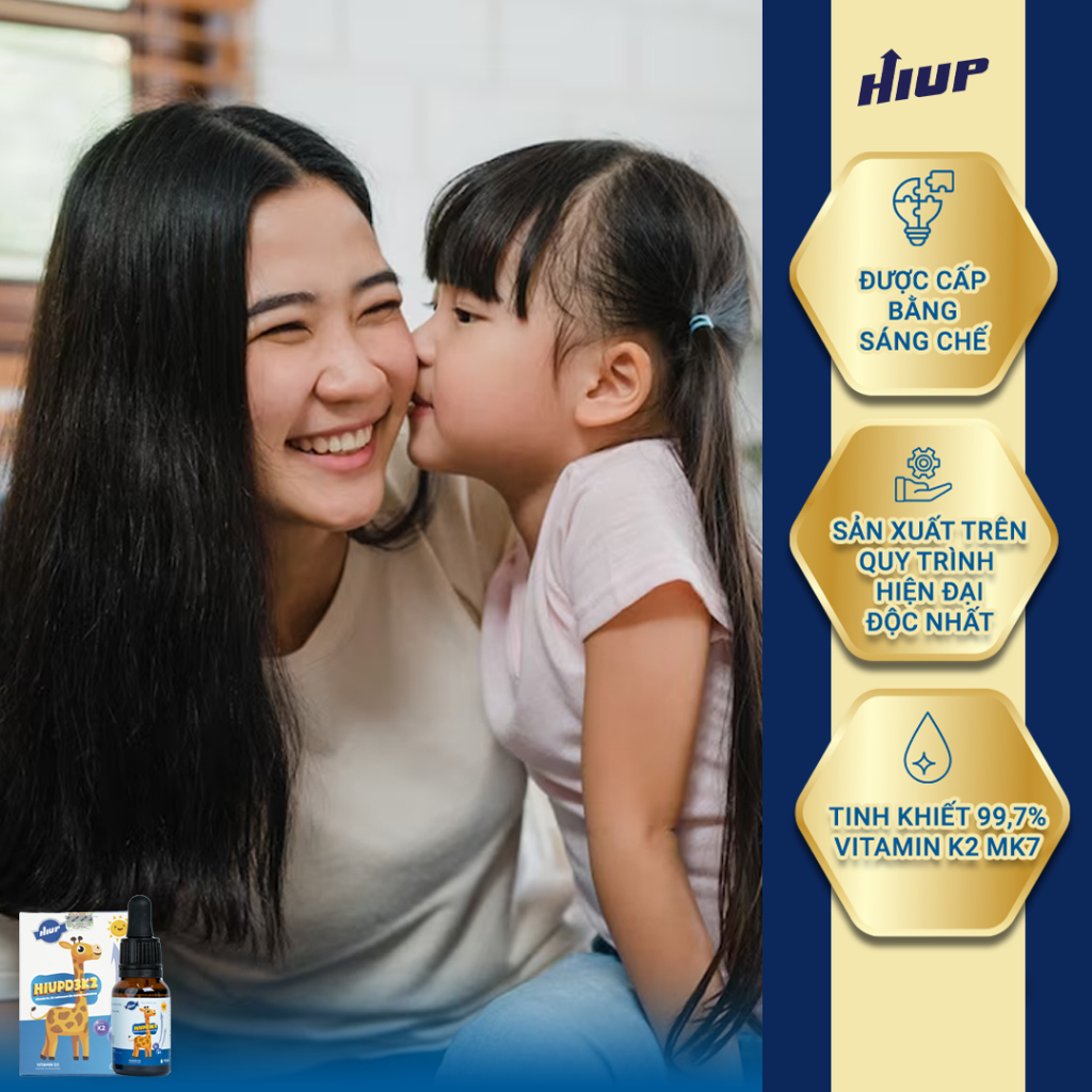 Ảnh Vitamin HIUP D3K2 - Lọ 15ml (Tương Đương 400 Giọt) Bổ Sung Vitamin, DHA Và Tăng Cường Khả Năng Hấp Thụ Canxi Cho Trẻ 2