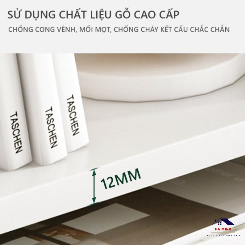 Kệ Sách Gỗ Để Bàn Đa Năng Decor Bàn Học ,Bàn Làm Việc Cực Xinh, Giá Sách Để Bàn Học Bàn Làm Việc - HM261