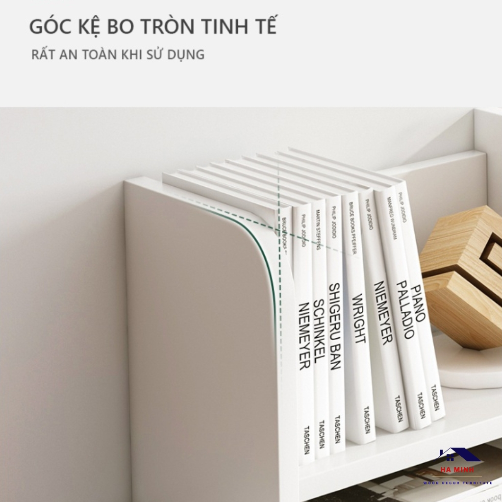 Kệ Sách Gỗ Để Bàn Đa Năng Decor Bàn Học ,Bàn Làm Việc Cực Xinh, Giá Sách Để Bàn Học Bàn Làm Việc - HM261