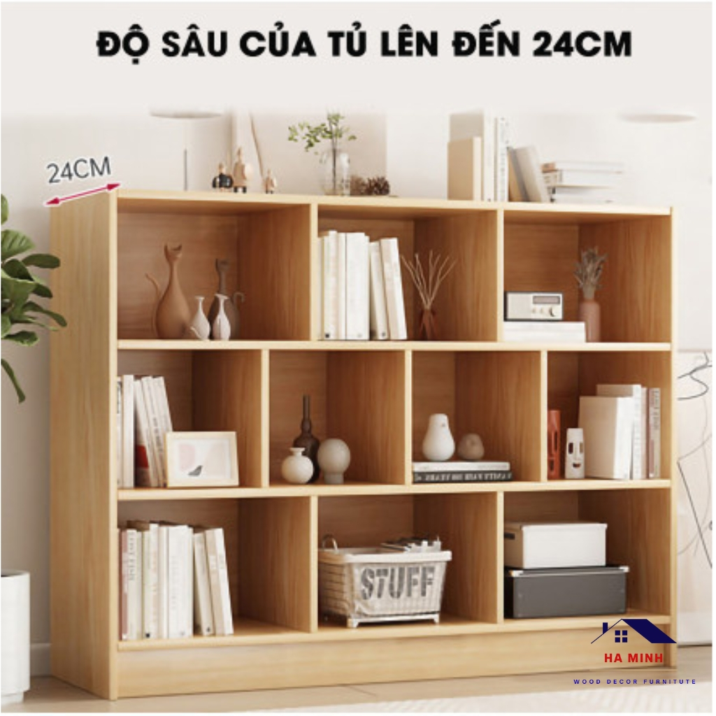 Kệ sách để sàn đa tầng thiết kế nhiều ngăn chứa đồ ,để sách tài liệu phòng làm việc - HM217