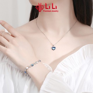 Lắc tay bạc nữ LiLi S925 đính đá CZ cao cấp hình trái tim Heart Of The Sea LILI_427425