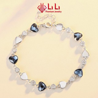 Lắc tay bạc nữ LiLi S925 đính đá CZ cao cấp hình trái tim Heart Of The Sea LILI_427425