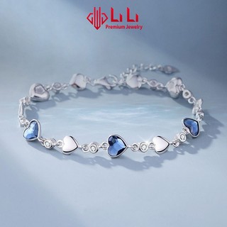 Lắc tay bạc nữ LiLi S925 đính đá CZ cao cấp hình trái tim Heart Of The Sea LILI_427425