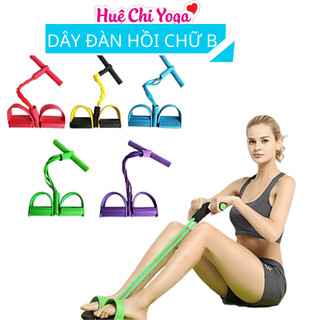 Dây Kéo Đàn Hồi 4 Ống Cao Su Yoga, Bàn Đạp Chân Dụng Cụ Tập GYM Thể Dục Chính Hãng
