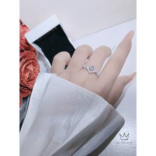 Nhẫn nữ Bạc Lopa dáng đá sang chảnh thanh lịch Lopa