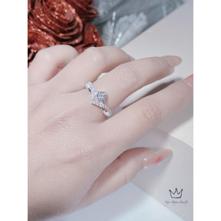Nhẫn nữ Bạc Lopa dáng đá sang chảnh thanh lịch Lopa