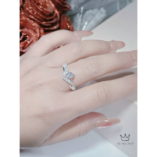 Nhẫn nữ Bạc Lopa dáng đá sang chảnh thanh lịch Lopa