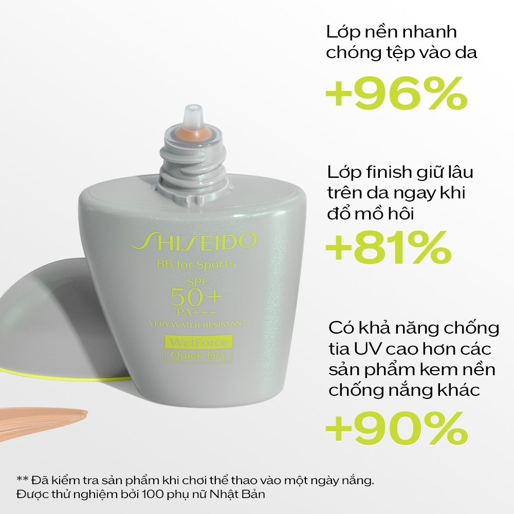 Ưu điểm Shiseido GSC BB for Sports