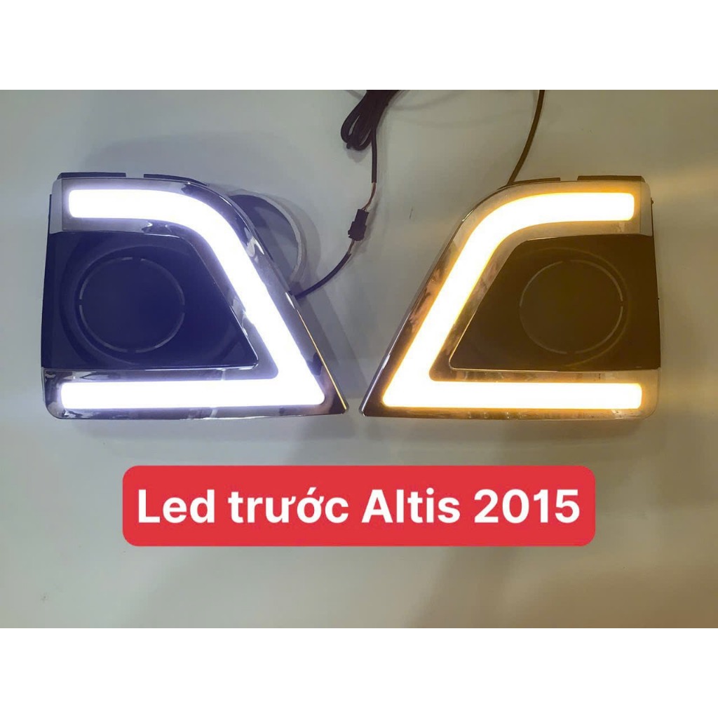 Bộ Đèn Led Gầm trước xe Toyota Altis 2015-2020, Bộ đèn led 2 bên gầm lái và phụ daylight. 2 chế độ