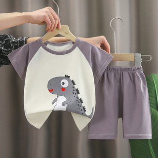 [HÀNG QC] Set Đồ Ngủ, Bộ Quần Áo Mùa Hè Cotton Đanh Mịn Ngắn Tay, Đồ Bộ Mặc Nhà Phong Cách Cho Bé Trai Bé Gái