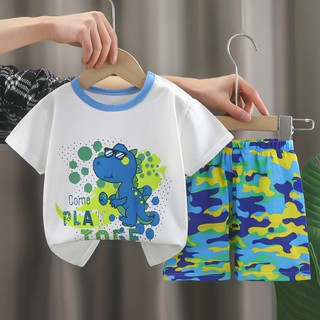 [HÀNG QC] Set Đồ Ngủ, Bộ Quần Áo Mùa Hè Cotton Đanh Mịn Ngắn Tay, Đồ Bộ Mặc Nhà Phong Cách Cho Bé Trai Bé Gái